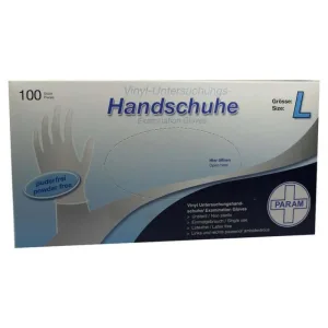 Mănuși de unică folosință din vinil fără pudră L 100 buc