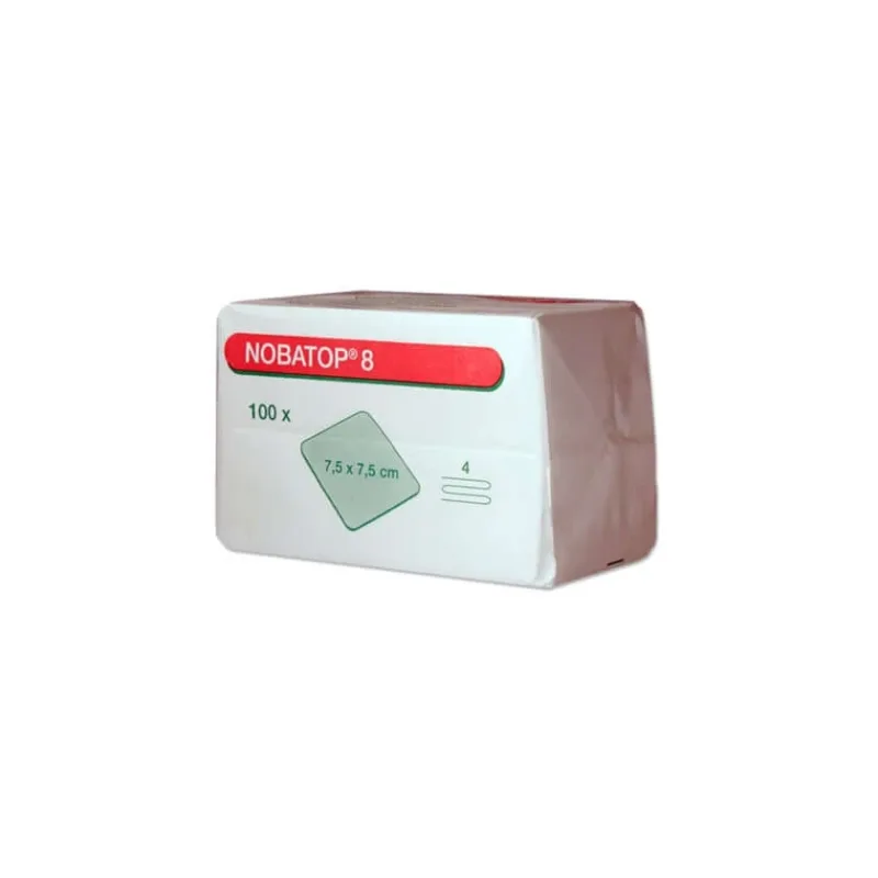 Noba Nobatop 8 comprese nețesute nesterile strat cvadruplu, 7,5 x 7,5 cm, 100 buc 100 buc — preț și oferte