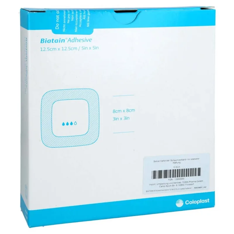 Pansament spumă Biatain 12,5x12,5 cm self 10 buc. — preț și oferte