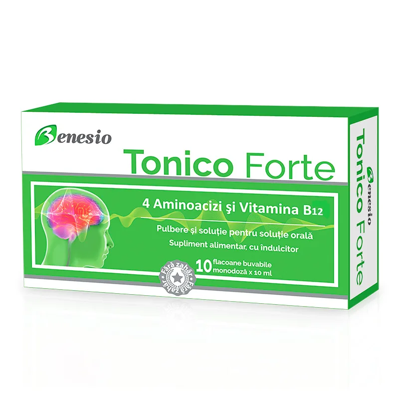 Tonico Forte 10 ml, tonic pentru organism, 10 flacoane, Benesio — preț și oferte