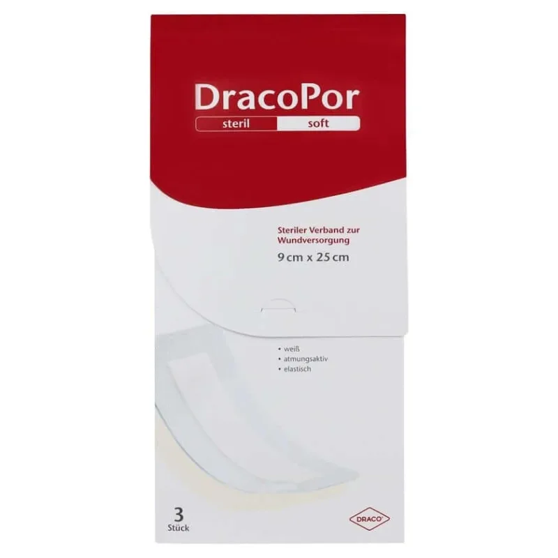 Pansament Dracopor 9x25 cm steril 3 buc — preț și oferte