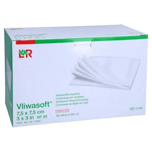 Comprese nețesute Vliwasoft sterile 7.5x7.5 50X2 buc.