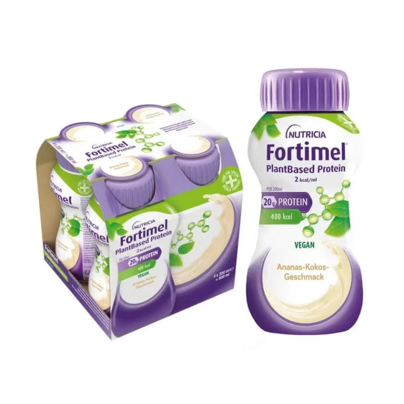 Fortimel Plantbased Protein 2 Kcal Ananas-cocos 4X200 ml — preț și oferte