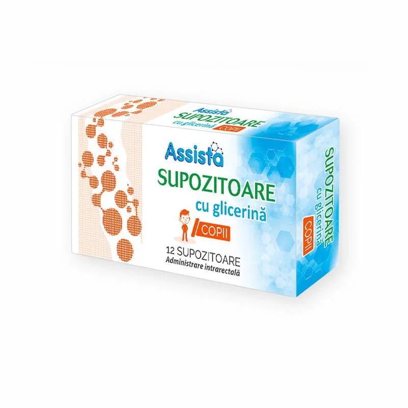 Supozitoare cu glicerina, pentru copii 1400 mg*12 bucati, Assista — preț și oferte