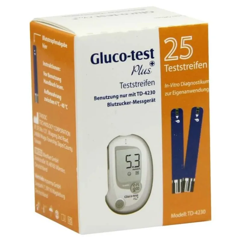Gluco TEST Plus benzi de testare a glicemiei 25 buc. — preț și oferte