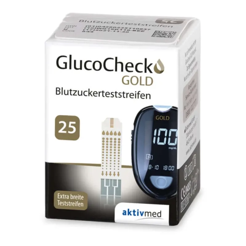 Benzi de testare a glicemiei GlucoCheck GOLD 25 buc. — preț și oferte