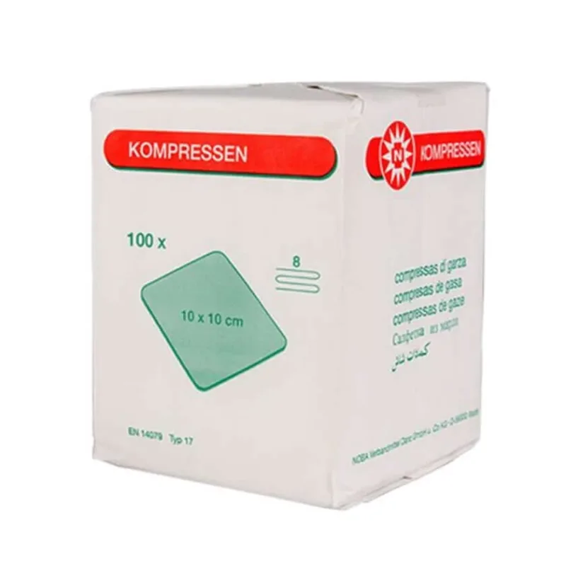 Comprese de tifon Noba, 8 straturi, 10 x 10 cm, 100 buc 100 buc — preț și oferte