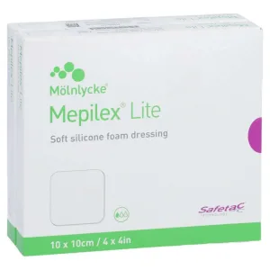 Pansament din spumă Mepilex Lite 10x10 cm steril 10 buc