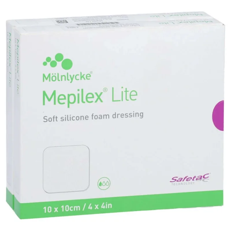 Pansament din spumă Mepilex Lite 10x10 cm steril 10 buc — preț și oferte