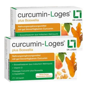 Pachet dublu curcumin-Loges plus Boswellia 2X120 buc
