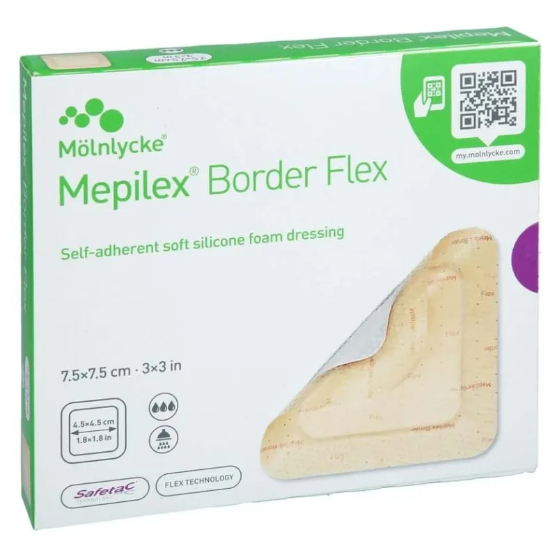 Pansament din spumă adezivă Mepilex Border Flex 7,5x7,5 cm 5 buc. — preț și oferte