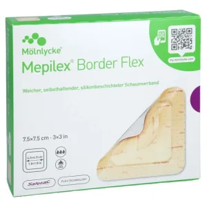 Pansament din spumă adezivă Mepilex Border Flex 7,5x7,5 cm 10 buc.