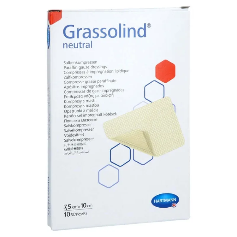 Comprese de unguent Grassolind 7,5x10 Cm Sterile 10 buc. — preț și oferte