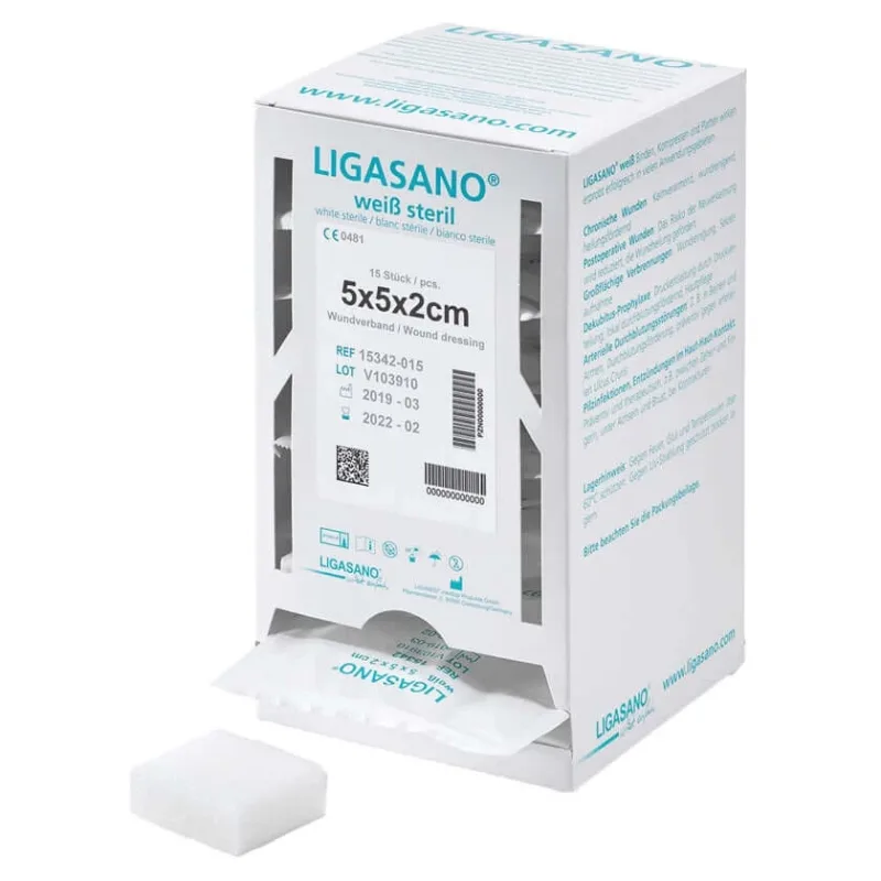 Ligasano bandaj alb 2x5x5 cm steril Sp 15 buc — preț și oferte