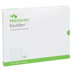 Exufiber 15x15 cm bandaj fibră gel 10 buc