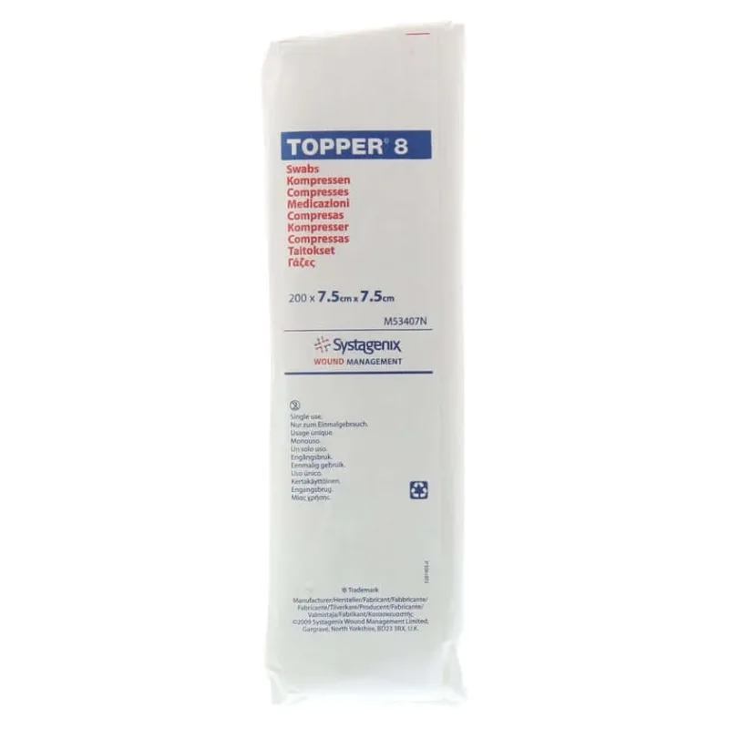 Topper 8 comprese 7,5x7,5 cm nesterile 200 buc. — preț și oferte