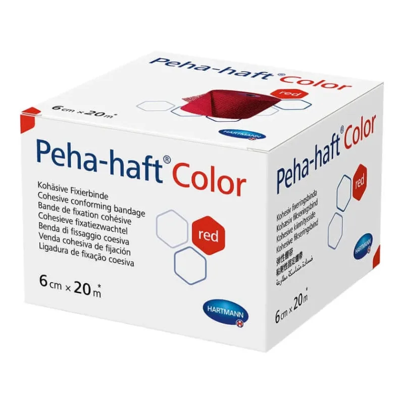 PEHA-HAFT Bandaj de fixare color fără latex 6 cm x 20m roșu 1 buc — preț și oferte