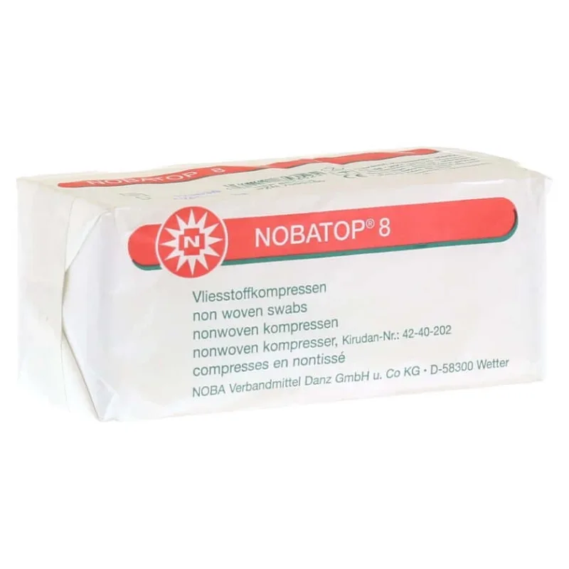 Noba Nobatop 8 comprese nețesute non-sterile strat cvadruplu, 5 x 5 cm, 100 buc 100 buc — preț și oferte