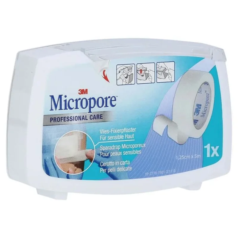Tencuială nețesută Micropore, 1,25 cm x 5 m 1 buc — preț și oferte