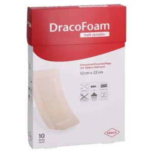 Dracofoam Adeziv spumă sensibilă pentru plăgi 12 10 buc.