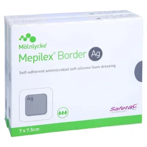 Pansament din spumă Mepilex Border Ag 7x7,5 cm st 10 buc