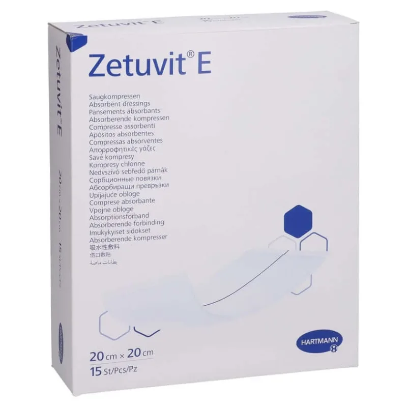 Tampoane absorbante Zetuvit E sterile 20x20 cm 15 buc. — preț și oferte