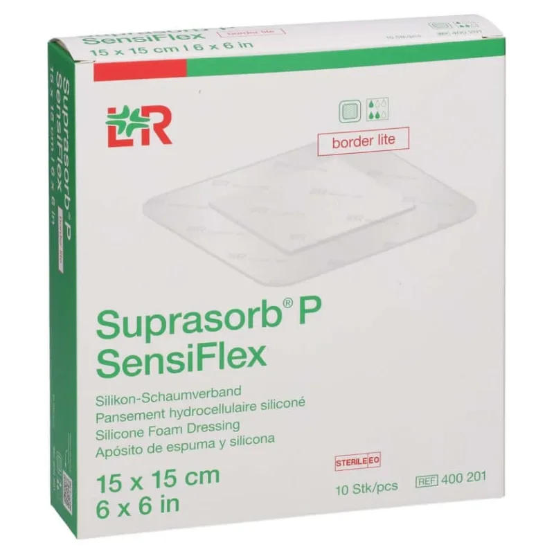 Suprasorb P Sensiflex Border Lite 15x15cm 10 buc. — preț și oferte
