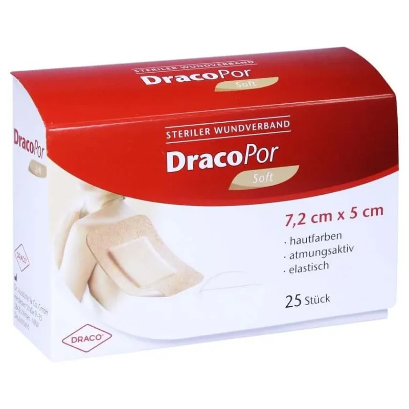 Pansament Dracopor 5x7.2 cm tăiat steril 25 buc — preț și oferte