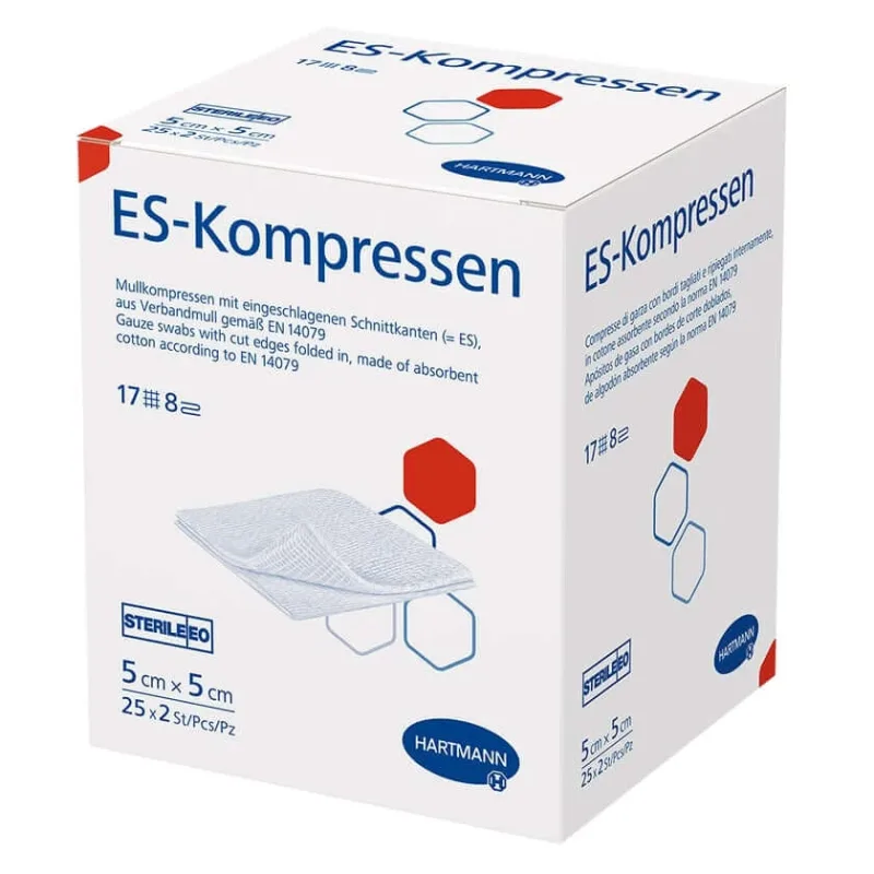 ES Comprese sterile 8f 5 x 5 cm 25X2 buc. — preț și oferte