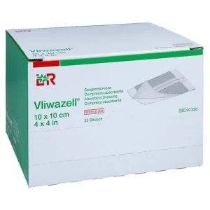 Vliwazell tampoane absorbante sterile 10x10 cm 25 buc.