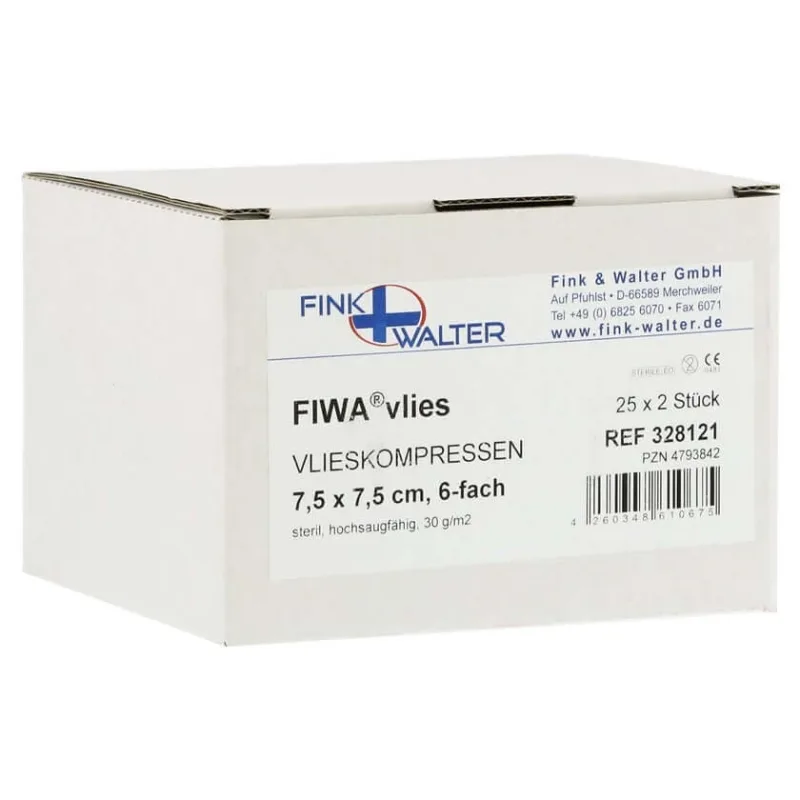 Comprese nețesute sterile 7,5x7,5 cm 6-fold 25X2 buc. — preț și oferte