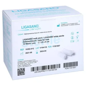 Ligasano alb toe tub 2.5x6 cm ste 12 buc