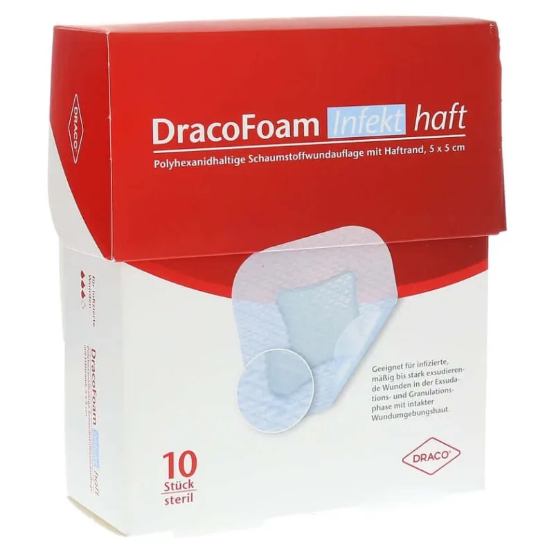 Dracofoam Infect Spumă adezivă pentru pansamente 5 10 buc. — preț și oferte