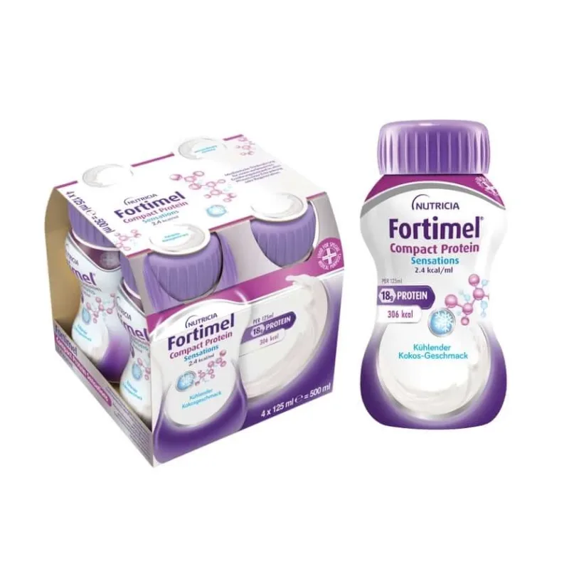 Fortimel Compact Protein 2.4 Kcal Cool.coconut 4X125 ml — preț și oferte