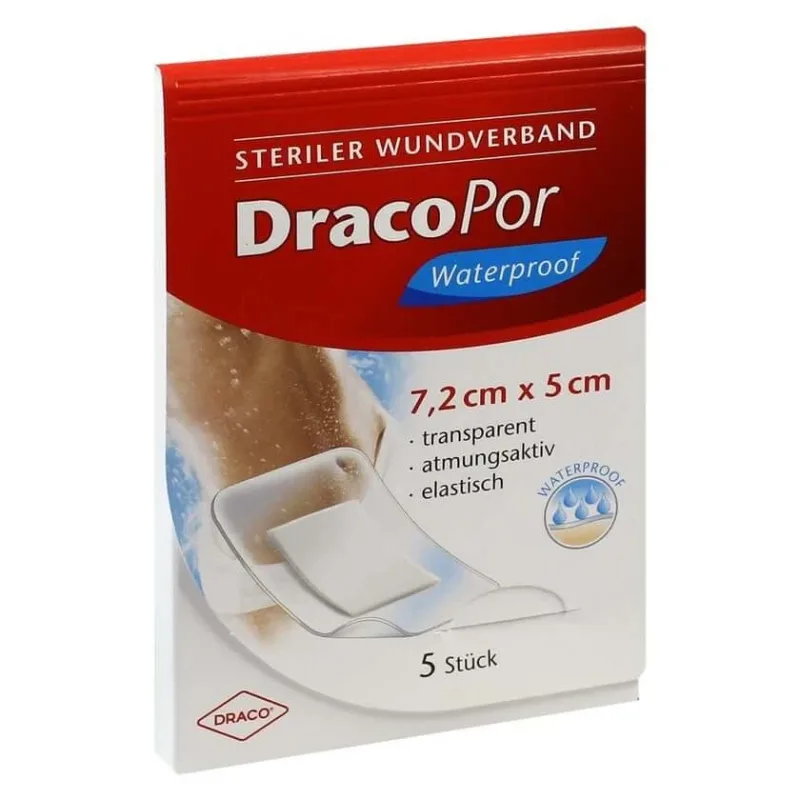 DracoPor Pansament impermeabil pentru răni 5x7.2cm steril 5 buc. — preț și oferte