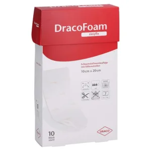 Dracofoam Easyfix pansament spumă 10x20 cm 10 buc