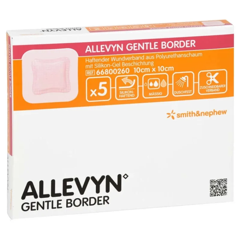 Allevyn Gentle Border 10x10 cm spumă 5 buc — preț și oferte