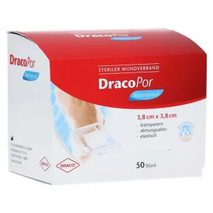 Dracopor Pansament impermeabil pentru răni 3.8x3.8 50 buc.