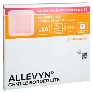 Allevyn Gentle Border Lite 15x15 Cm bandaj spumă 10 buc.