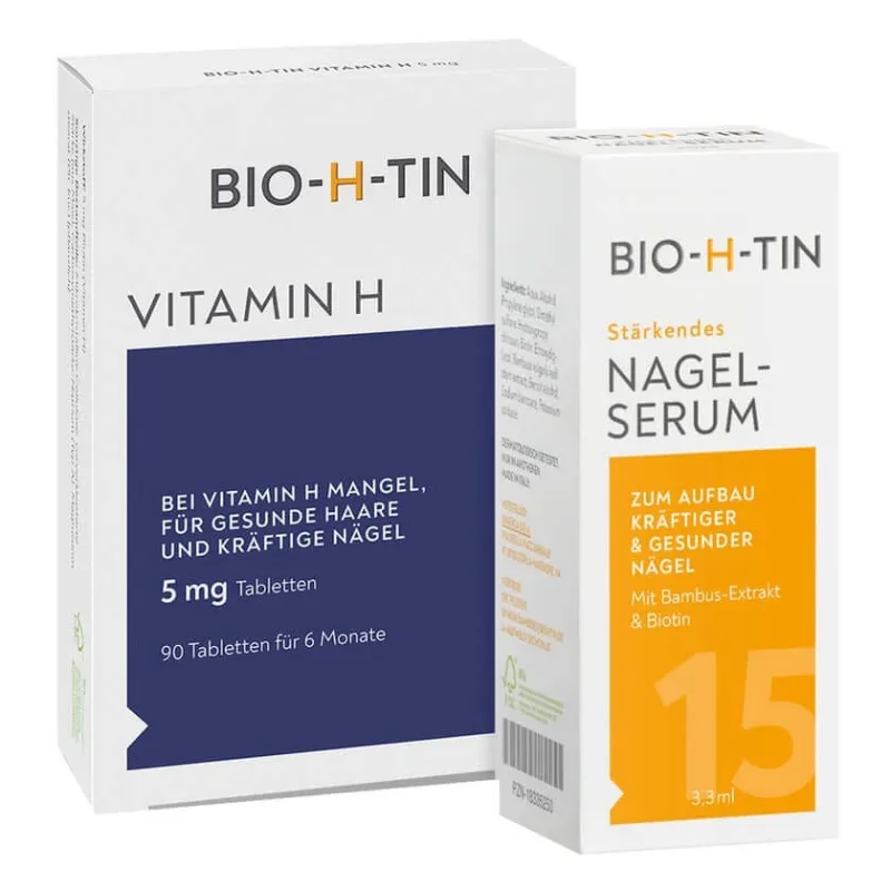 BIO-H-TIN Vitamina H + ser pentru unghii 1 set — preț și oferte