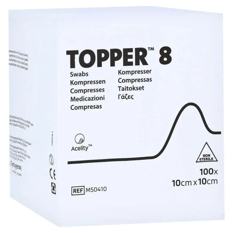 Topper 8 comprese 10x10 cm nesterile 100 buc. — preț și oferte