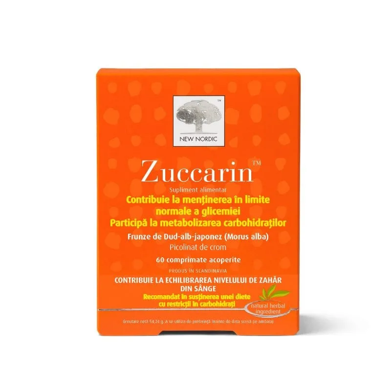 Zuccarin, 60 comprimate, New Nordic — preț și oferte
