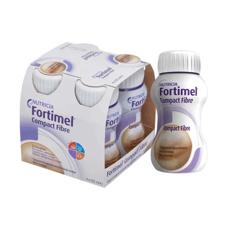 Fortimel Compact Fibre băutură nutritivă Cappuccino 4X125 ml — preț și oferte