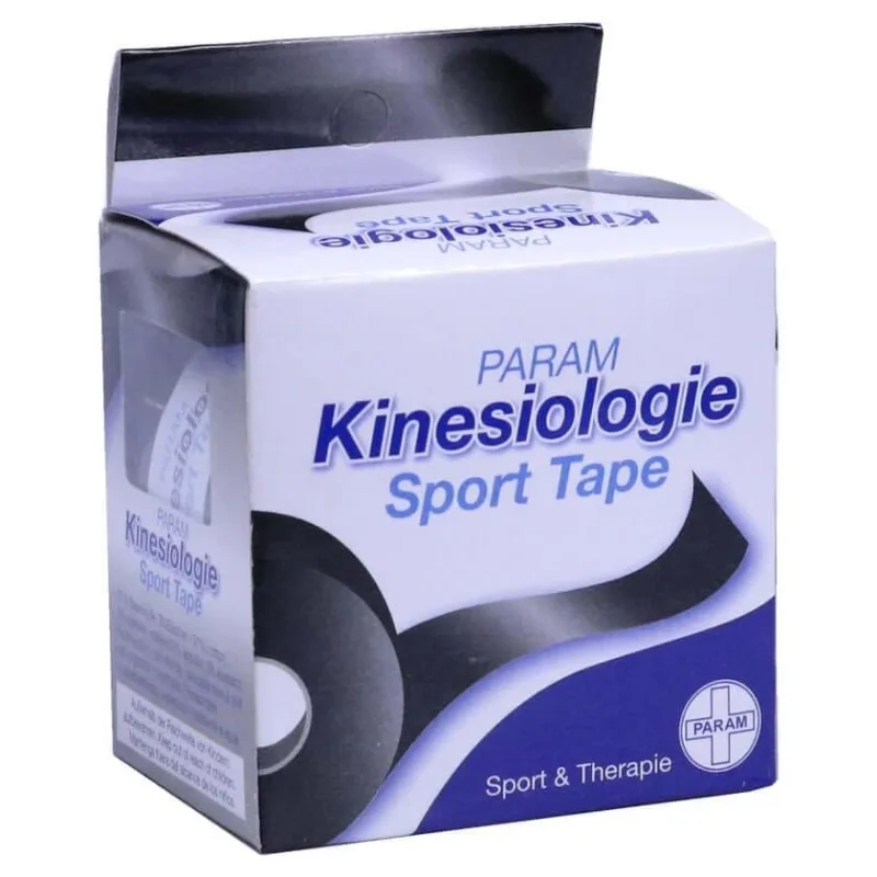Bandă kinesiologică pentru sport 5 cmx5 m negru 1 buc — preț și oferte