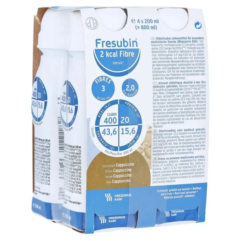 Fresubin 2 kcal Fibre DRINK Cappuccino T 4X200 ml — preț și oferte