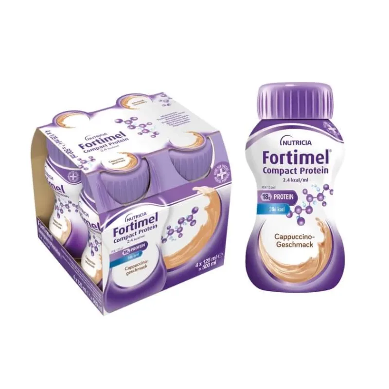Fortimel Compact Protein 2.4 Kcal Cappuccino 4X125 ml — preț și oferte