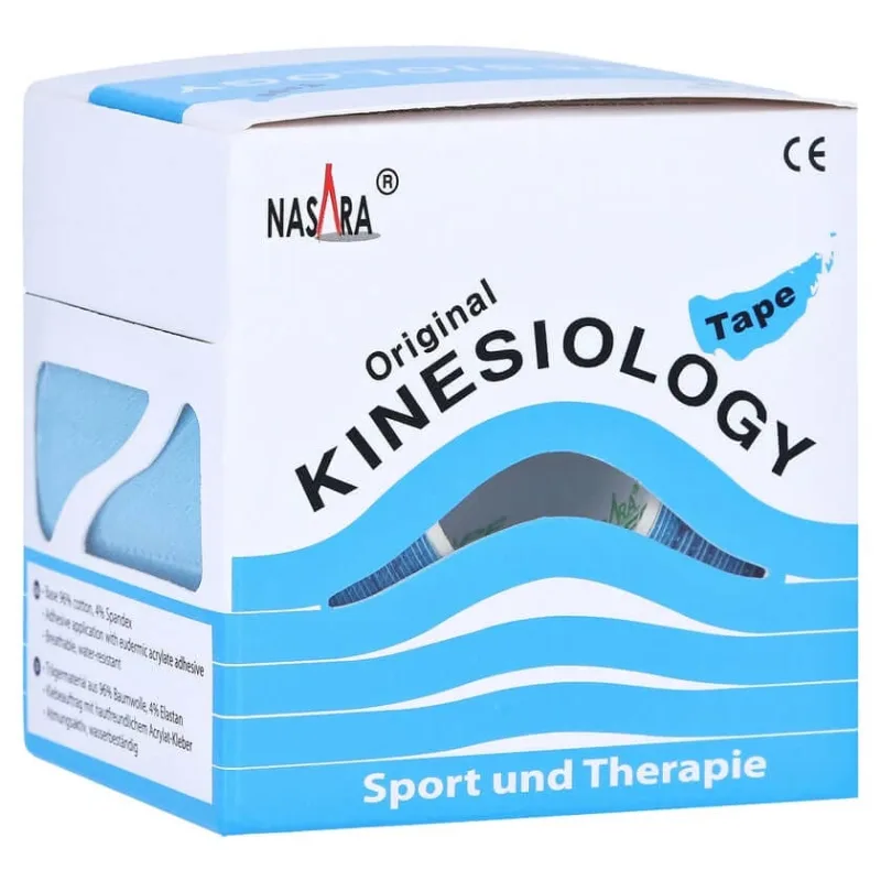 Banda kinesiologică Nasara 5 cmx5 m albastru 1 buc — preț și oferte