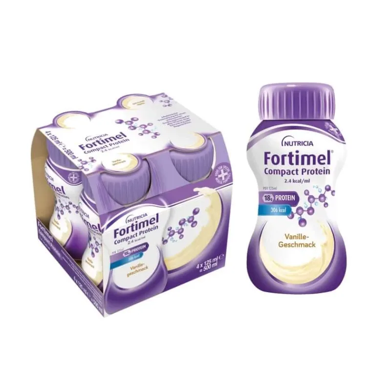 Fortimel Compact Protein 2.4 Kcal Vanilie 4X125 ml — preț și oferte