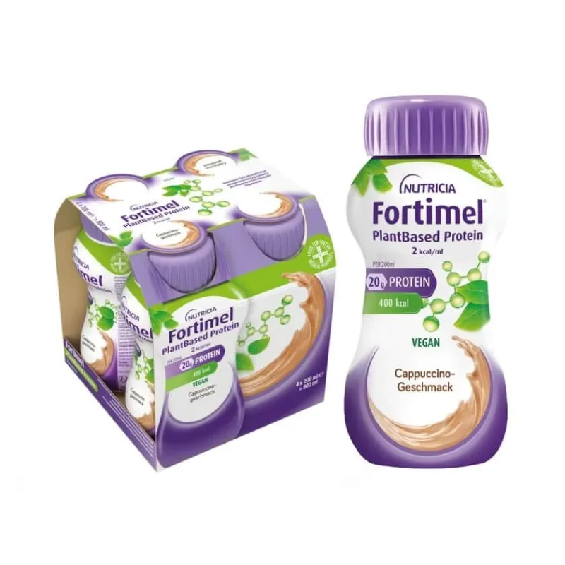 Fortimel Plantbased Protein 2 Kcal Cappuccino 4X200 ml — preț și oferte
