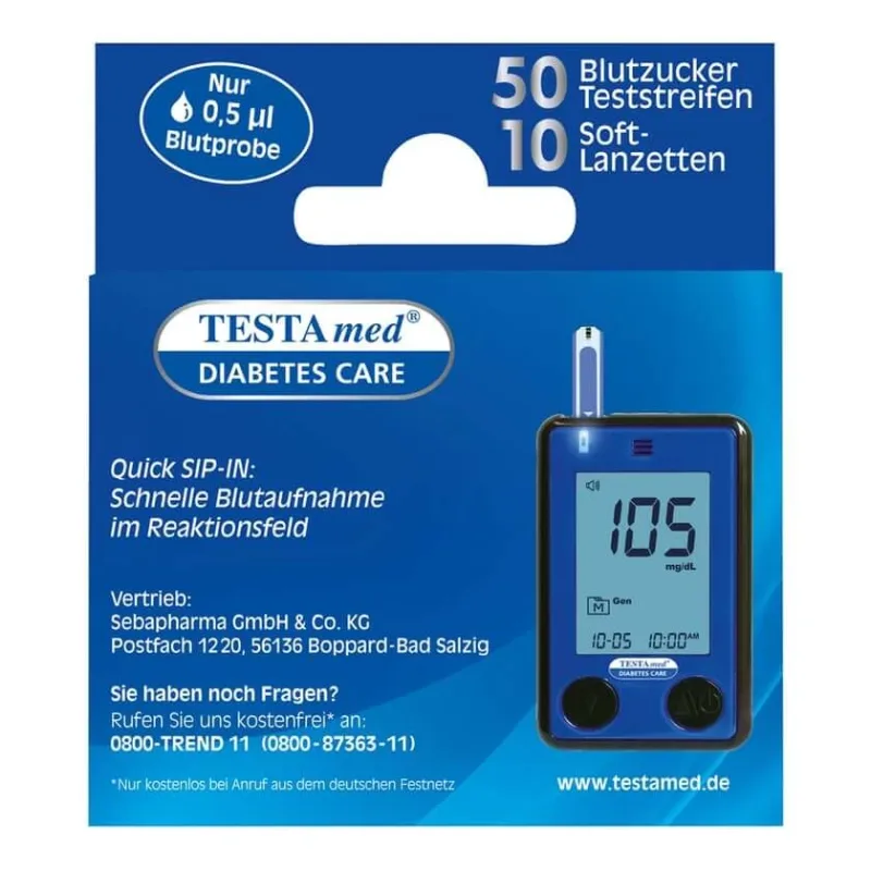 Testamed GlucoCheck Advance 50 benzi de testare + 10 lancette 1 P — preț și oferte